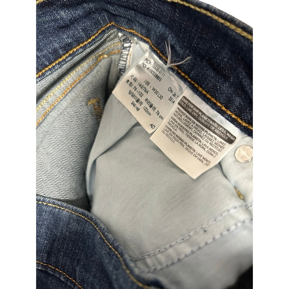 Levis 505 Straight Leg Jeans Womens 30 Dark Wash Blue Denim 15505-0111 - Picture 3 of 8
